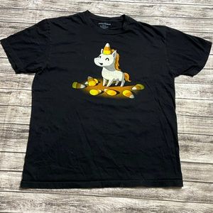 Mens Large Candycorn Unicorn Shirt, very good condition